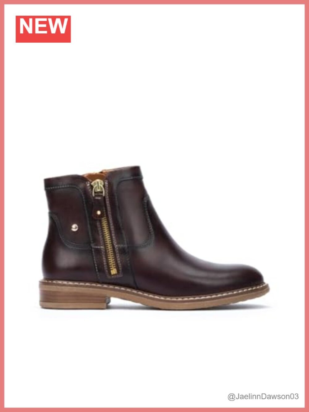 Women's Leather Ankle Boots Double Zip Removable Insole Cushioned